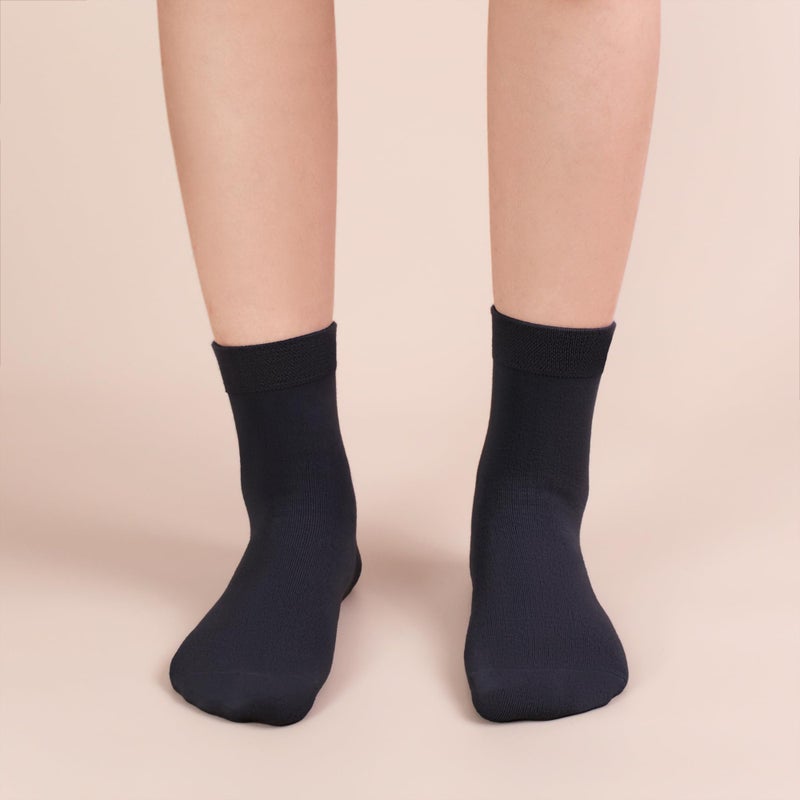 SERISIMPLE Women Thin Viscose Bamboo Socks Crew Lightweight Above Ankle Casual Dress Sock For Ladies Bootie Trouser 5 Pairs (Black, Medium) - Image 4